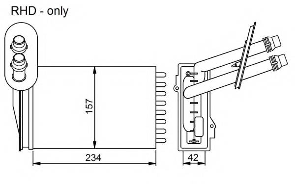 NRF 53402 Теплообменник, отопление салона