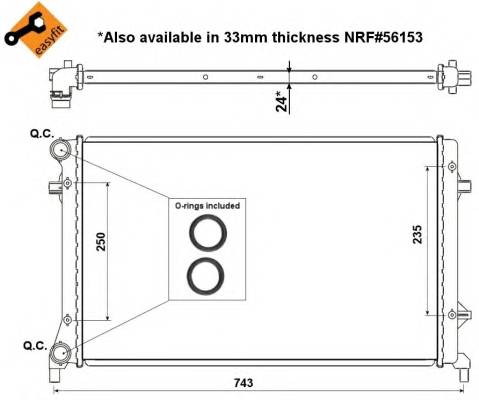 NRF 53405 Радіатор, охолодження двигуна