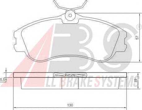 A.B.S. 37152 Комплект тормозных колодок,