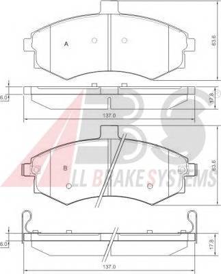 A.B.S. 37403 Комплект тормозных колодок,