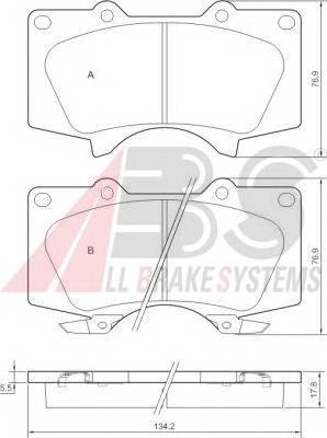 A.B.S. 37420 Комплект тормозных колодок,