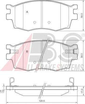 A.B.S. 37520 Комплект тормозных колодок,