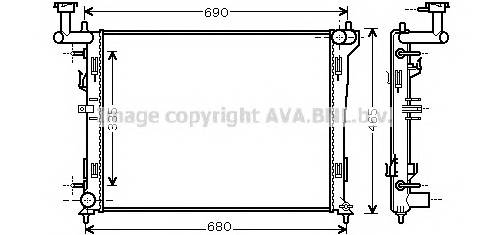 AVA QUALITY COOLING HYA2180 Радиатор, охлаждение двигателя