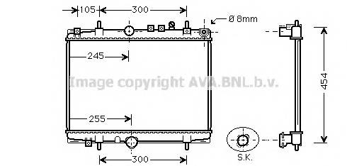 AVA QUALITY COOLING PEA2208 Радиатор, охлаждение двигателя