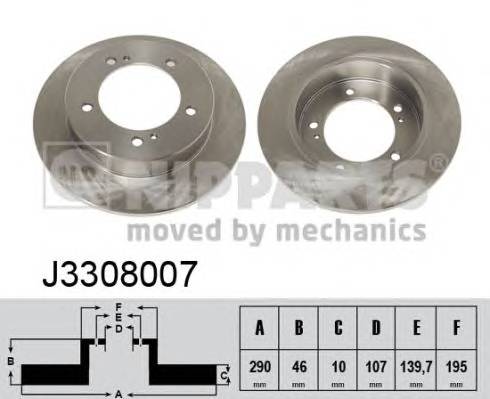 NIPPARTS J3308007 Тормозной диск