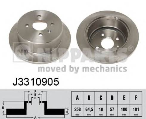 NIPPARTS J3310905 Тормозной диск