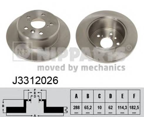 NIPPARTS J3312026 Гальмівний диск