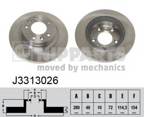 NIPPARTS J3313026 Тормозной диск