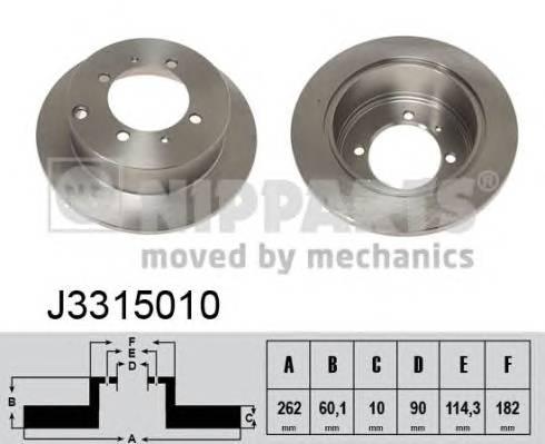 NIPPARTS J3315010 Тормозной диск