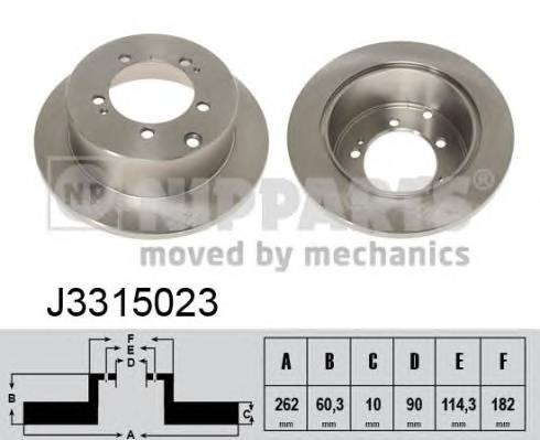 NIPPARTS J3315023 Тормозной диск