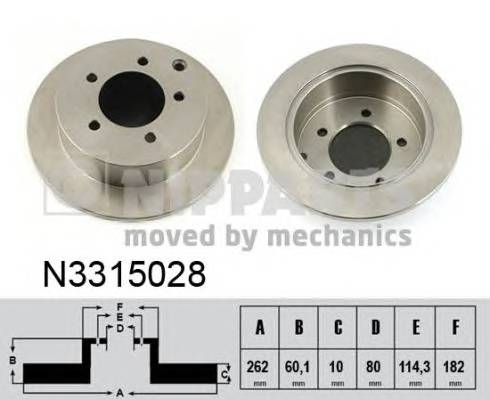 NIPPARTS N3315028 Гальмівний диск