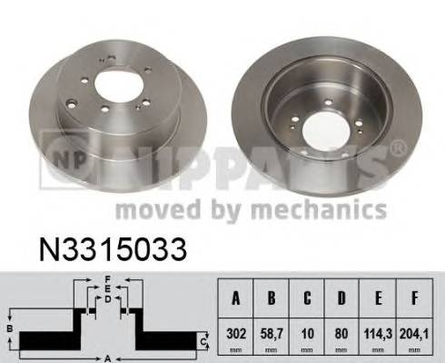 NIPPARTS N3315033 Гальмівний диск