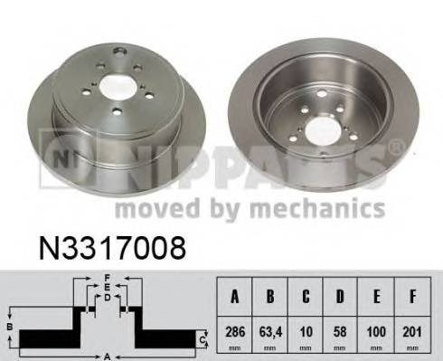 NIPPARTS N3317008 Гальмівний диск