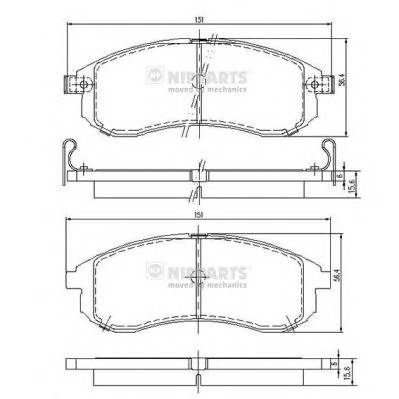 NIPPARTS N3605052 Комплект тормозных колодок,