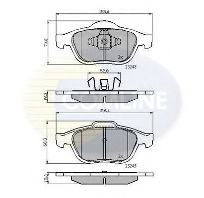 COMLINE CBP01116 Комплект тормозных колодок,