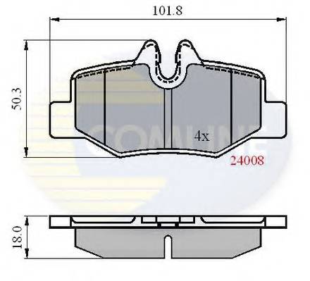 COMLINE CBP01306 Комплект гальмівних колодок,