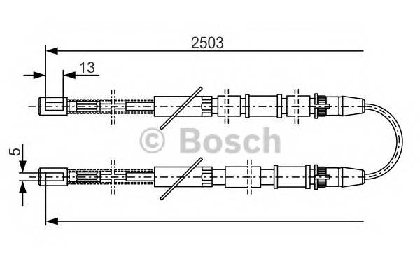 BOSCH 1 987 482 009 Трос, стоянкова гальмівна