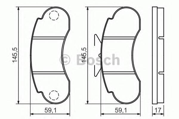 BOSCH 0 986 460 947 Комплект гальмівних колодок,