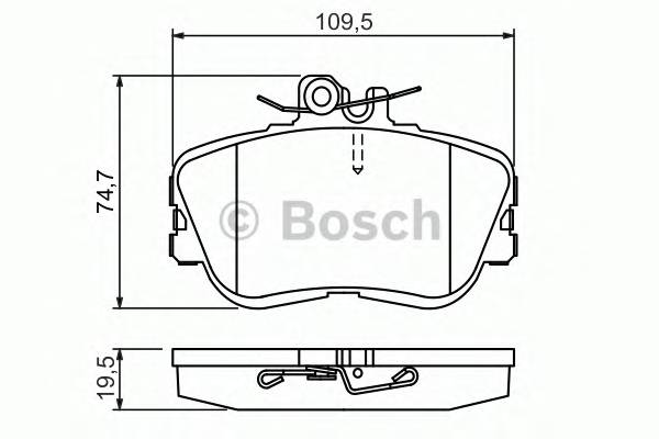 BOSCH 0 986 460 977 Комплект тормозных колодок,