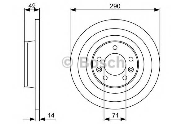 BOSCH 0 986 479 379 Тормозной диск