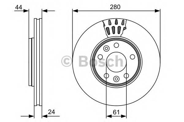 BOSCH 0 986 479 555 Тормозной диск