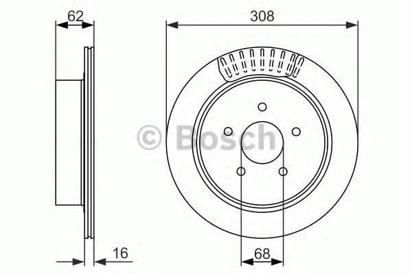 BOSCH 0 986 479 606 Гальмівний диск