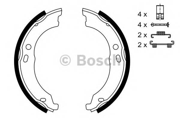 BOSCH 0 986 487 726 Комплект гальмівних колодок,