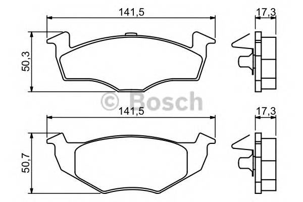 BOSCH 0 986 494 005 Комплект гальмівних колодок,