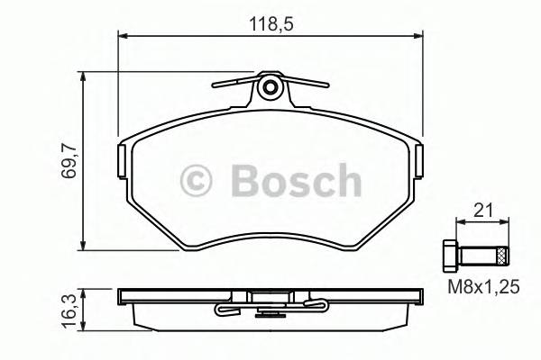 BOSCH 0 986 494 010 Комплект тормозных колодок,