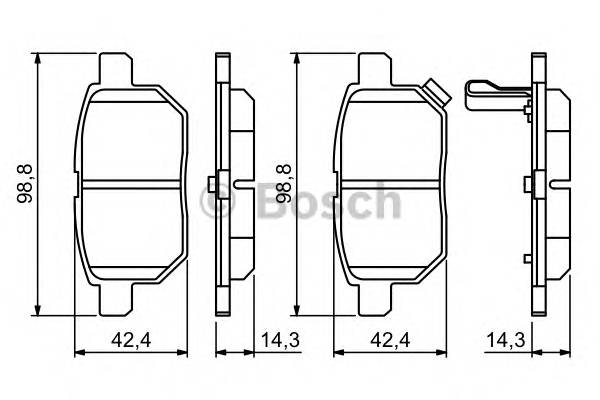 BOSCH 0 986 494 255 Комплект гальмівних колодок,