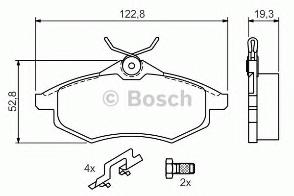 BOSCH 0 986 494 262 Комплект гальмівних колодок,