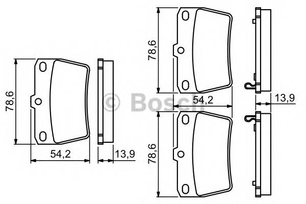 BOSCH 0 986 494 350 Комплект гальмівних колодок,