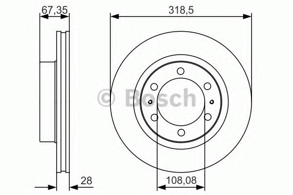 BOSCH 0 986 479 R46 Тормозной диск