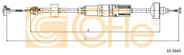 COFLE 10.3443 Трос зчеплення