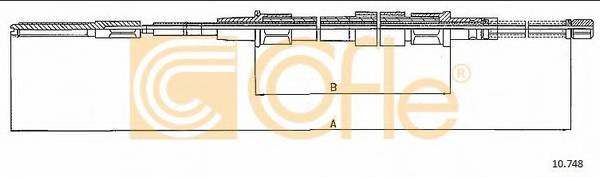 COFLE 10.748 Трос стояночного гальма