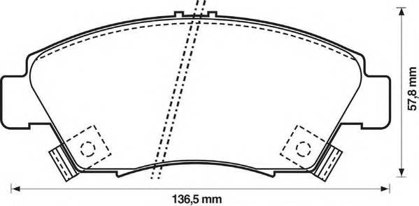 JURID 572340J Комплект гальмівних колодок,