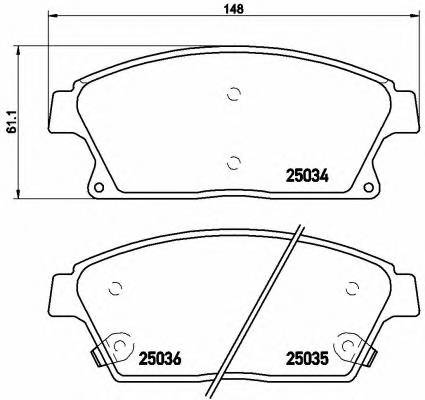 BREMBO P 59 077 Комплект тормозных колодок,