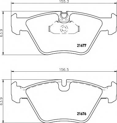 HELLA 8DB 355 007-961 Комплект тормозных колодок,