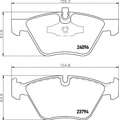 HELLA 8DB 355 011-941 Комплект гальмівних колодок,