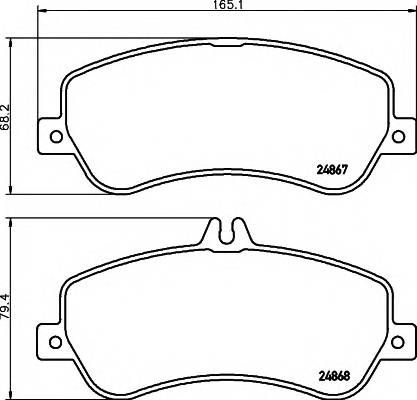 HELLA 8DB 355 014-221 Комплект тормозных колодок,