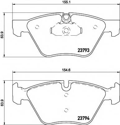 HELLA 8DB 355 015-031 Комплект тормозных колодок,