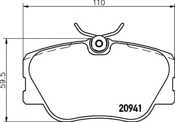 HELLA 8DB 355 017-601 Комплект гальмівних колодок,