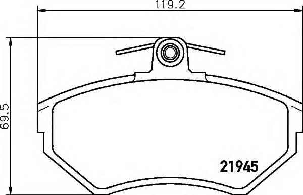 HELLA 8DB 355 018-241 Комплект тормозных колодок,