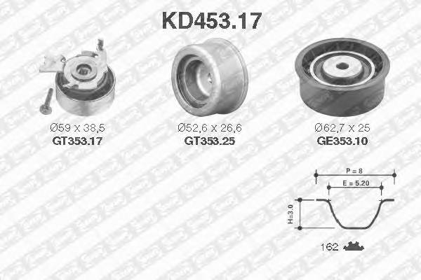 SNR KD453.17 Комплект ременя ГРМ