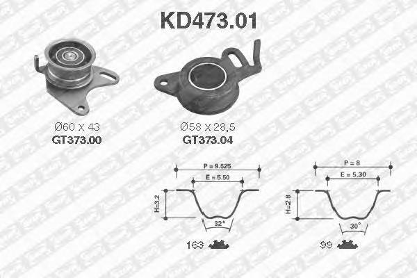 SNR KD473.01 Комплект ремня ГРМ