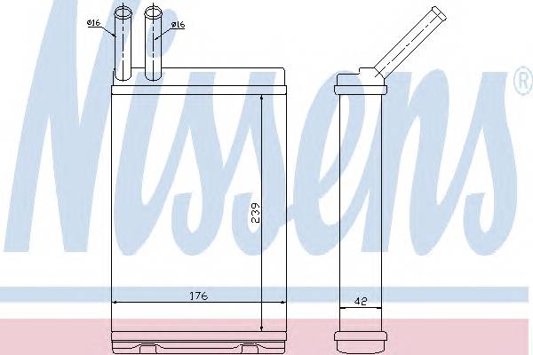 NISSENS 73642 Теплообменник, отопление салона