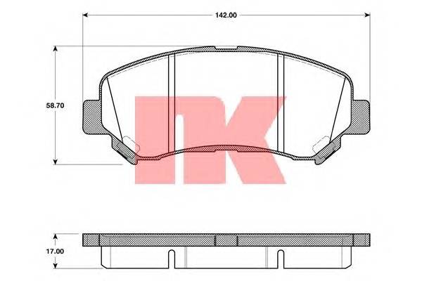 NK 222269 Комплект тормозных колодок,