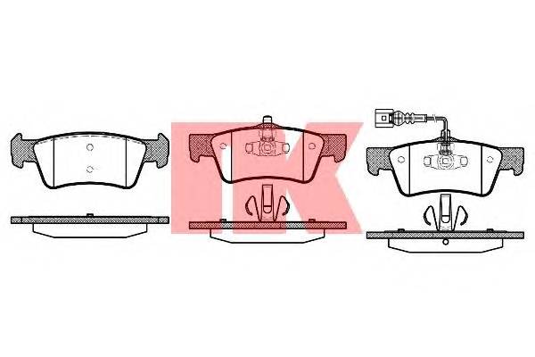 NK 224789 Комплект гальмівних колодок,