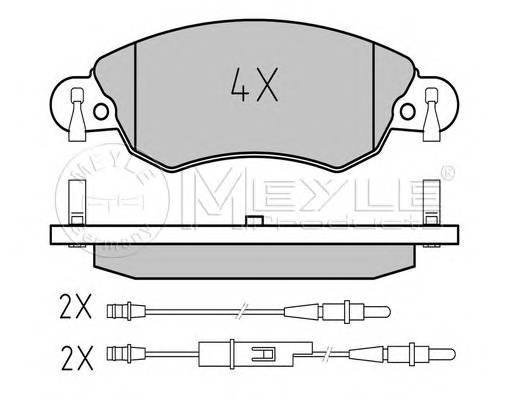 MEYLE 025 232 7617/W Комплект гальмівних колодок,