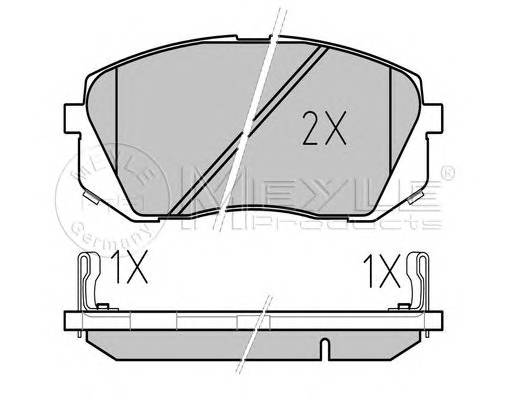 MEYLE 025 245 0116/W Комплект гальмівних колодок,